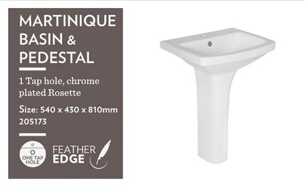 MARTINIQUE BASIN AND PEDESTAL